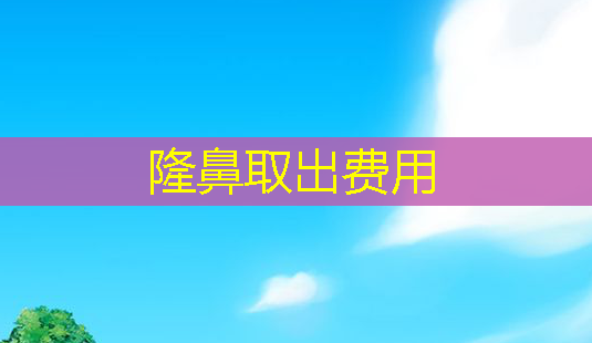 隆鼻取出费用 隆鼻取出费用